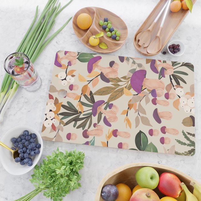 Magic mushroom forest H Cutting Board Gallery Image 2