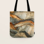 Amber Stone Drift Abstract Landscape Tote Bag Gallery Image 1