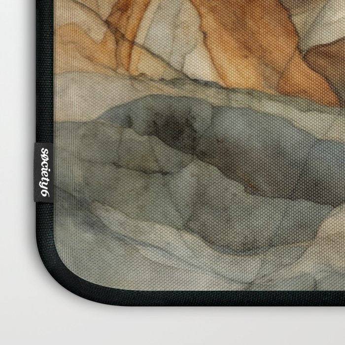 Amber Stone Drift Abstract Landscape Laptop Sleeve Gallery Image 3