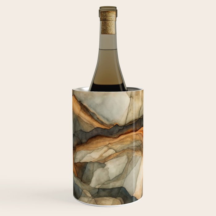 Amber Stone Drift Abstract Landscape Wine Chiller Gallery Image 1