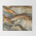Amber Stone Drift Abstract Landscape Throw Blanket Gallery Image 2