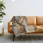 Amber Stone Drift Abstract Landscape Throw Blanket Gallery Image 1