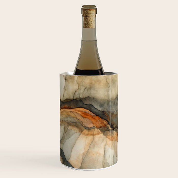 Amber Stone Drift Abstract Landscape Wine Chiller Gallery Image 3