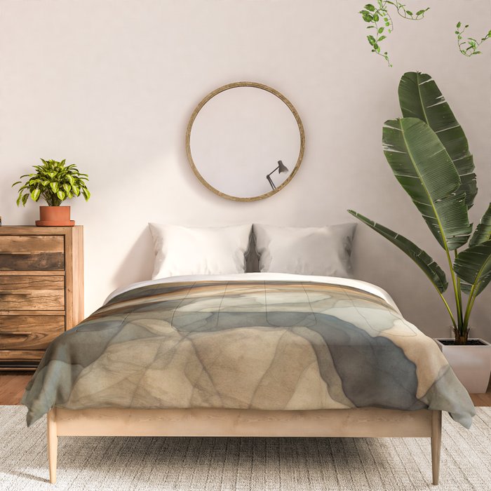 Amber Stone Drift Abstract Landscape Comforter Gallery Image 3