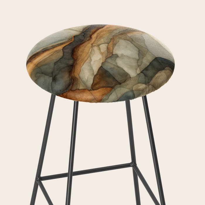 Amber Stone Drift Abstract Landscape Stool Gallery Image 2