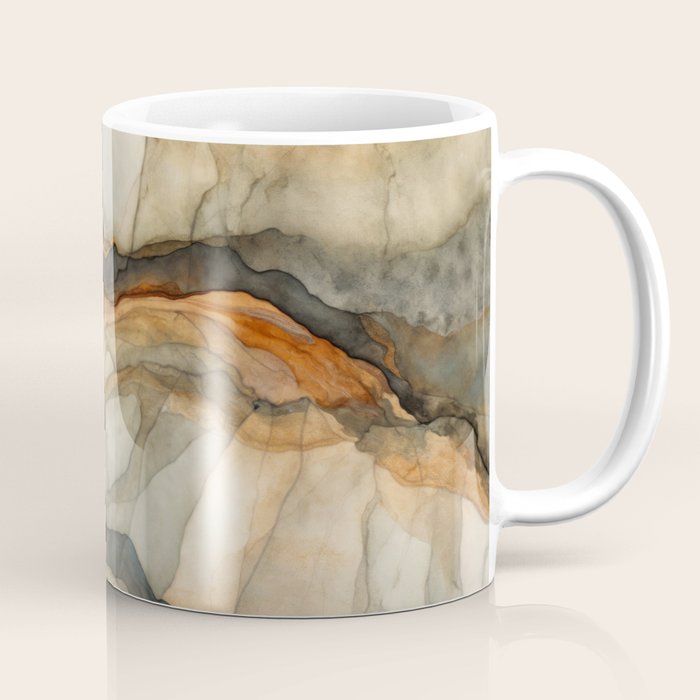 Amber Stone Drift Abstract Landscape Coffee Mug Gallery Image 1
