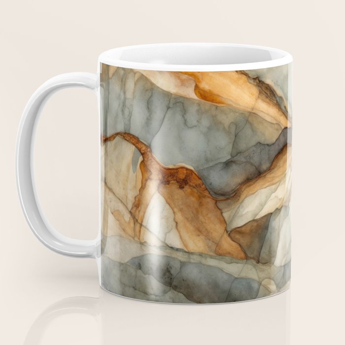 Amber Stone Drift Abstract Landscape Coffee Mug Gallery Image 3