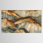 Amber Stone Drift Abstract Landscape Tablecloth Gallery Image 2