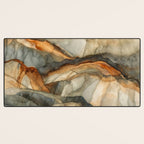 Amber Stone Drift Abstract Landscape Desk Mat Gallery Image 3