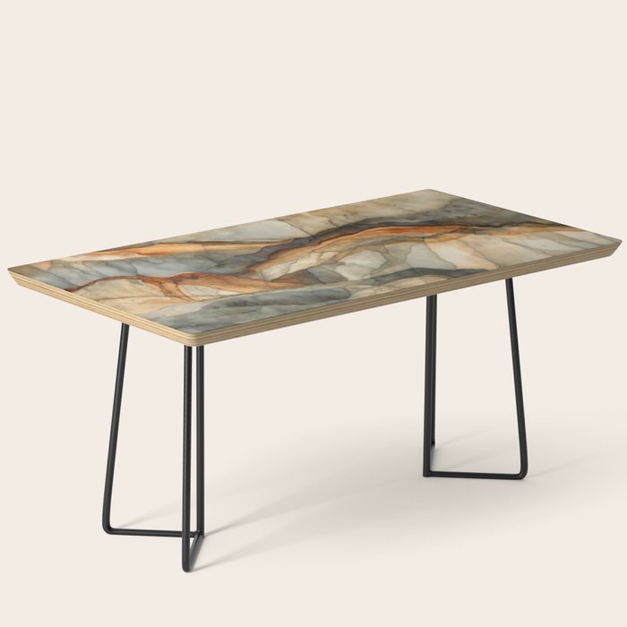 Amber Stone Drift Abstract Landscape Coffee Table Gallery Image 1