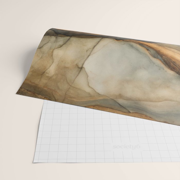 Amber Stone Drift Abstract Landscape Wrapping Paper Gallery Image 2