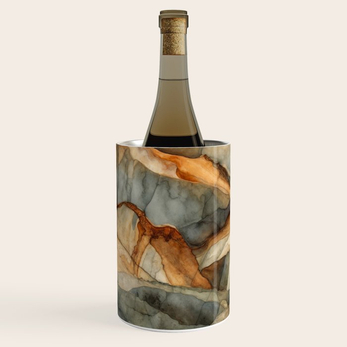 Amber Stone Drift Abstract Landscape Wine Chiller Gallery Image 2