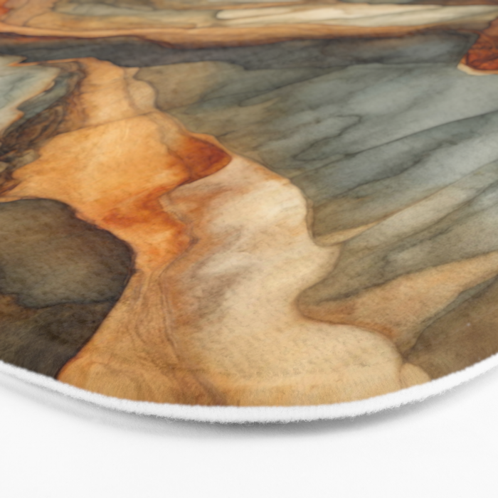 Amber Stone Drift Abstract Landscape Bath Mat Gallery Image 3
