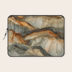 Amber Stone Drift Abstract Landscape Laptop Sleeve Gallery Image 1