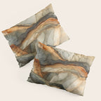 Amber Stone Drift Abstract Landscape Pillow Sham Gallery Image 3