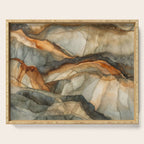 Amber Stone Drift Abstract Landscape Serving Tray Gallery Image 1