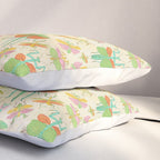 Whimsical Praying Mantis Retro Colors  Pillow Sham Gallery Image 3