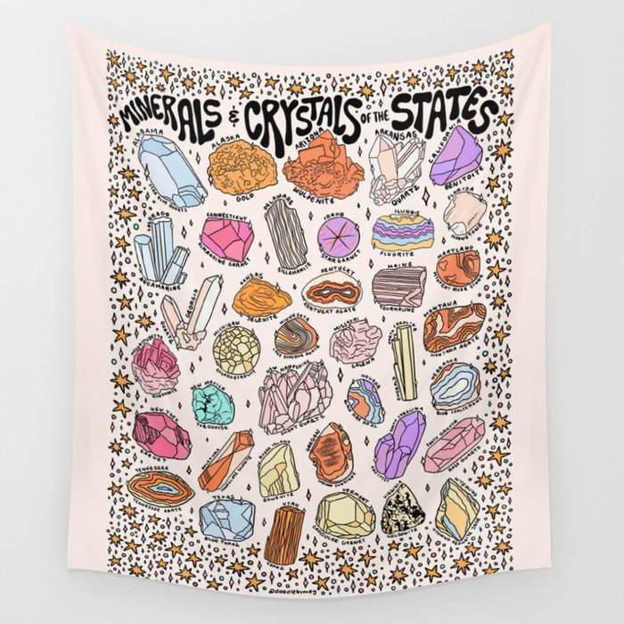 Crystals of the States Wall Tapestry Gallery Image 4