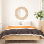 Minimalist Mid Century Modern Color Block Pop Art Rothko Inspired Golden Yellow Black Squares Duvet Cover Gallery Image 3