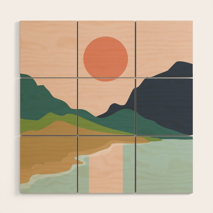Sun reflection Wood Wall Art Gallery Image 1