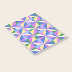 Kaleidoscope Tile Pattern VII Colorful Bright 90s Notebook Gallery Image 3