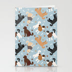 Labradoodle / Goldendoodle Dog Paws and Bones Pattern Stationery Card Gallery Image 2