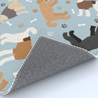 Labradoodle / Goldendoodle Dog Paws and Bones Pattern Rug Gallery Image 4