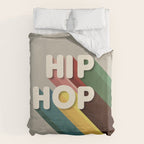 HIP HOP - retro typography Duvet Cover Gallery Image 6