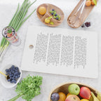 If quote by Rudyard Kipling -If you can keep your head when all about you        Are losing theirs and blaming it on you,    If you can trust yourself when all men doubt you, But make allowance for their doubting too;    Cutting Board Gallery Image 2