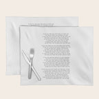 If quote by Rudyard Kipling -If you can keep your head when all about you        Are losing theirs and blaming it on you,    If you can trust yourself when all men doubt you, But make allowance for their doubting too;    Placemat Gallery Image 1