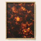 Tortoiseshell Abstract Pattern in Rich Amber and Deep Brown Serving Tray Gallery Image 1