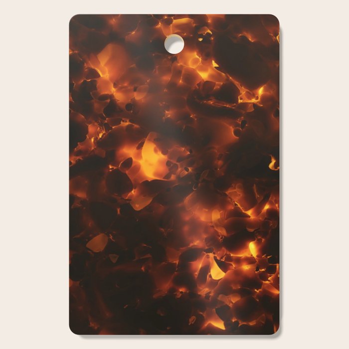 Tortoiseshell Abstract Pattern in Rich Amber and Deep Brown Cutting Board Gallery Image 1