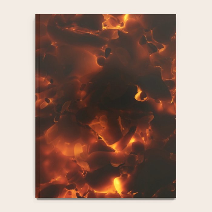 Tortoiseshell Abstract Pattern in Rich Amber and Deep Brown Notebook Gallery Image 4