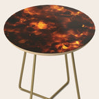 Tortoiseshell Abstract Pattern in Rich Amber and Deep Brown Side Table Gallery Image 2
