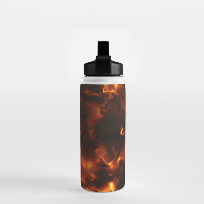 Tortoiseshell Abstract Pattern in Rich Amber and Deep Brown Water Bottle Gallery Image 2