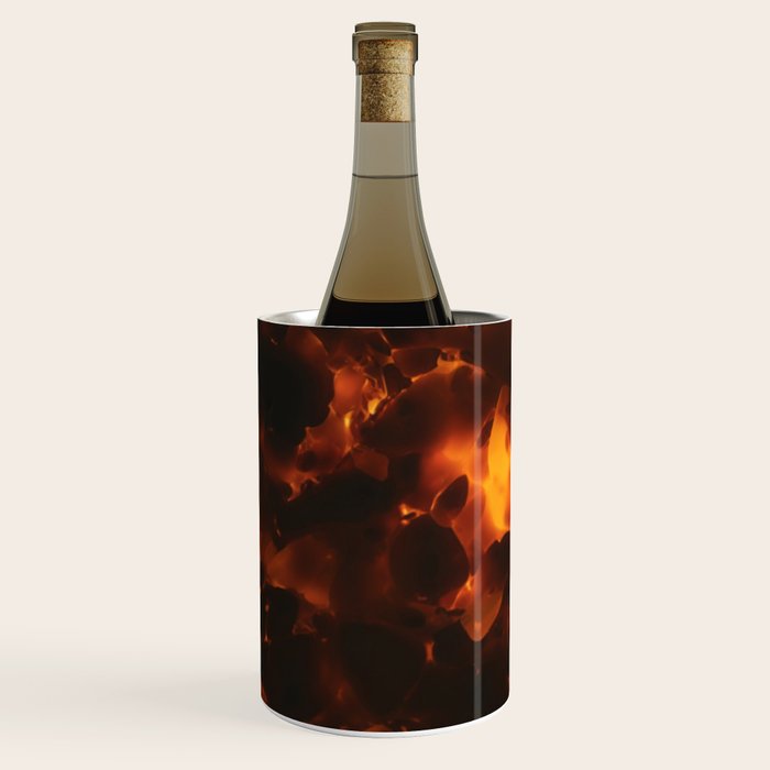 Tortoiseshell Abstract Pattern in Rich Amber and Deep Brown Wine Chiller Gallery Image 2