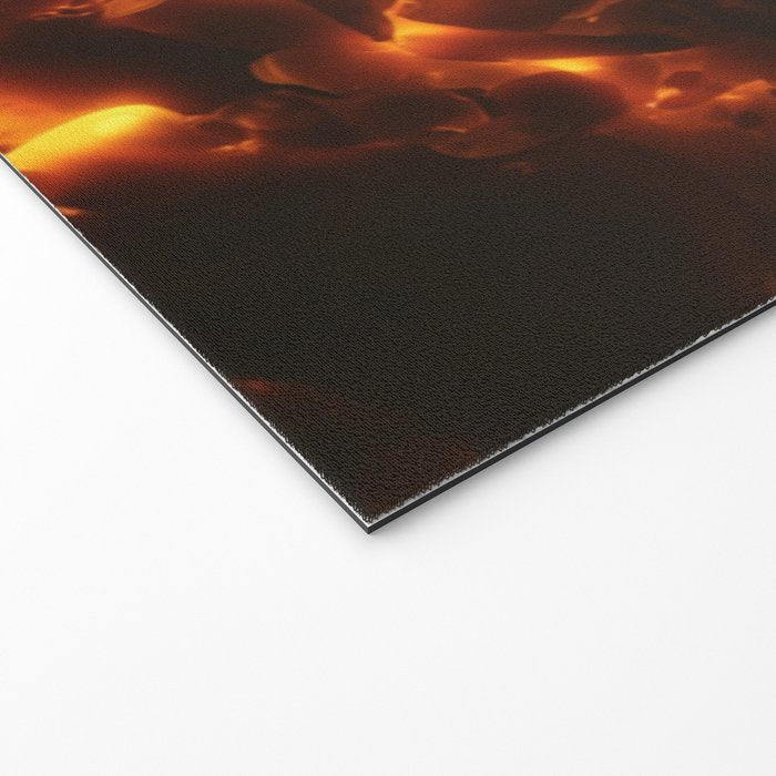 Tortoiseshell Abstract Pattern in Rich Amber and Deep Brown Welcome Mat Gallery Image 2