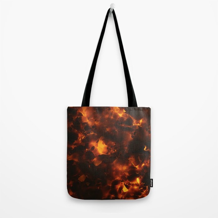 Tortoiseshell Abstract Pattern in Rich Amber and Deep Brown Tote Bag Gallery Image 2