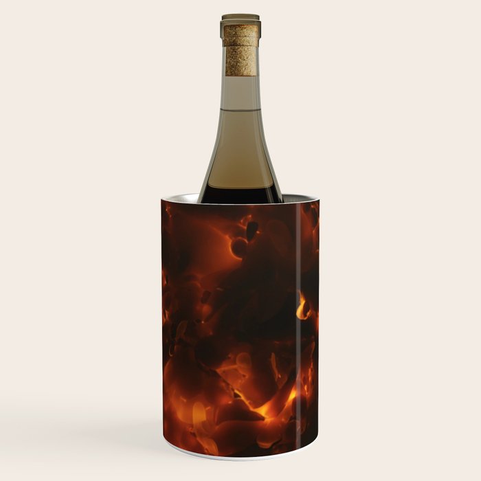 Tortoiseshell Abstract Pattern in Rich Amber and Deep Brown Wine Chiller Gallery Image 3