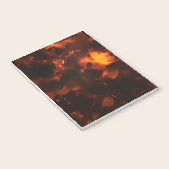 Tortoiseshell Abstract Pattern in Rich Amber and Deep Brown Notebook Gallery Image 3