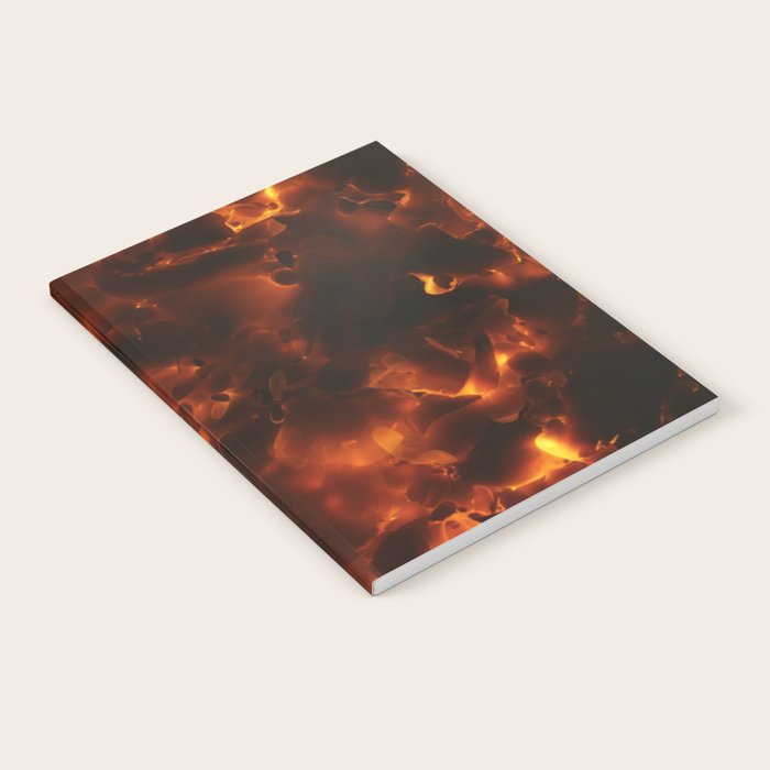 Tortoiseshell Abstract Pattern in Rich Amber and Deep Brown Notebook Gallery Image 1