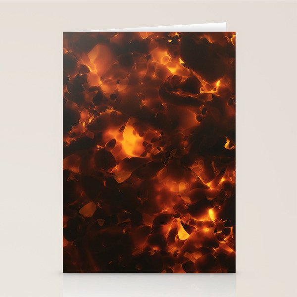 Tortoiseshell Abstract Pattern in Rich Amber and Deep Brown Stationery Card Gallery Image 1