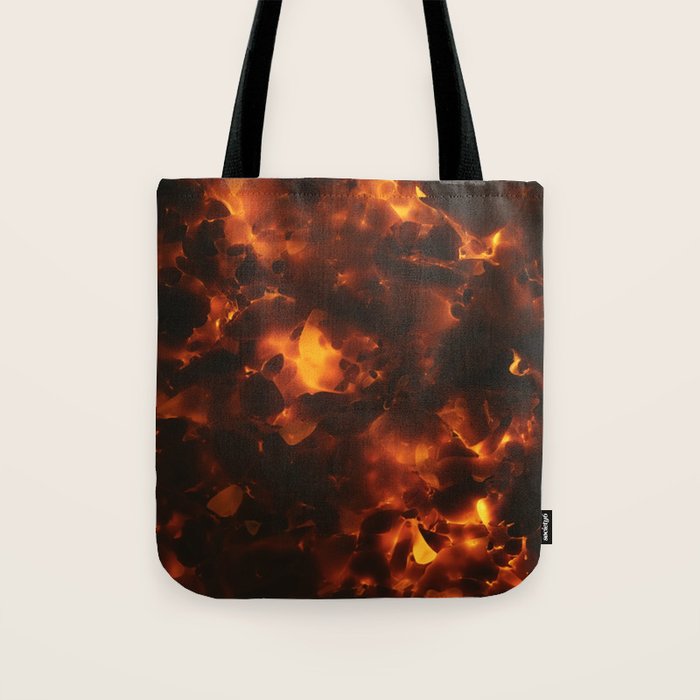 Tortoiseshell Abstract Pattern in Rich Amber and Deep Brown Tote Bag Gallery Image 1
