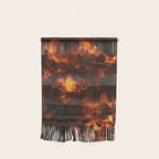 Tortoiseshell Abstract Pattern in Rich Amber and Deep Brown Wall Hanging Gallery Image 1