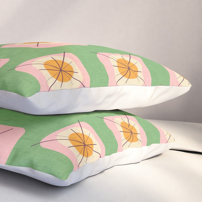 Flower Eggs Green-Pink Pillow Sham Gallery Image 3