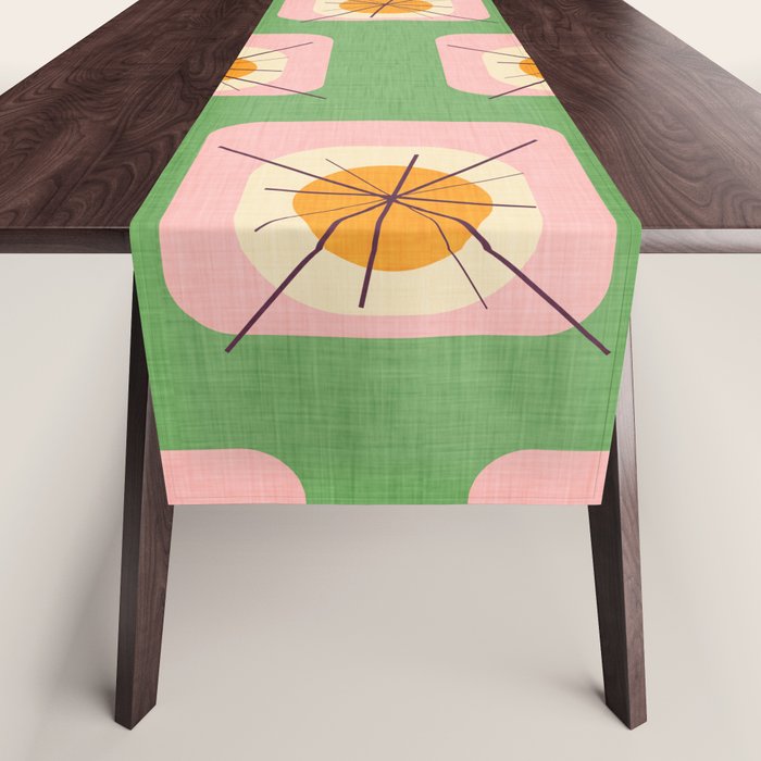 Flower Eggs Green-Pink Table Runner Gallery Image 1