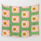 Flower Eggs Green-Pink Wall Tapestry Gallery Image 4