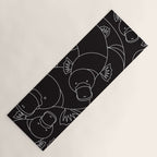 Minimalist Platypus Black and White Yoga Mat Gallery Image 1