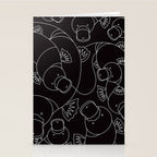 Minimalist Platypus Black and White Stationery Card Gallery Image 2
