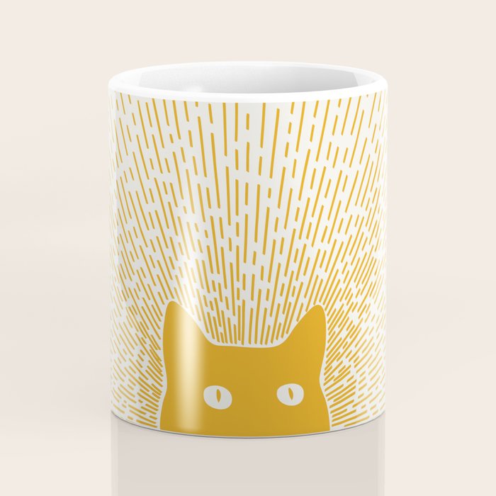 Cat Landscape 96: Good Meowning Coffee Mug Gallery Image 4